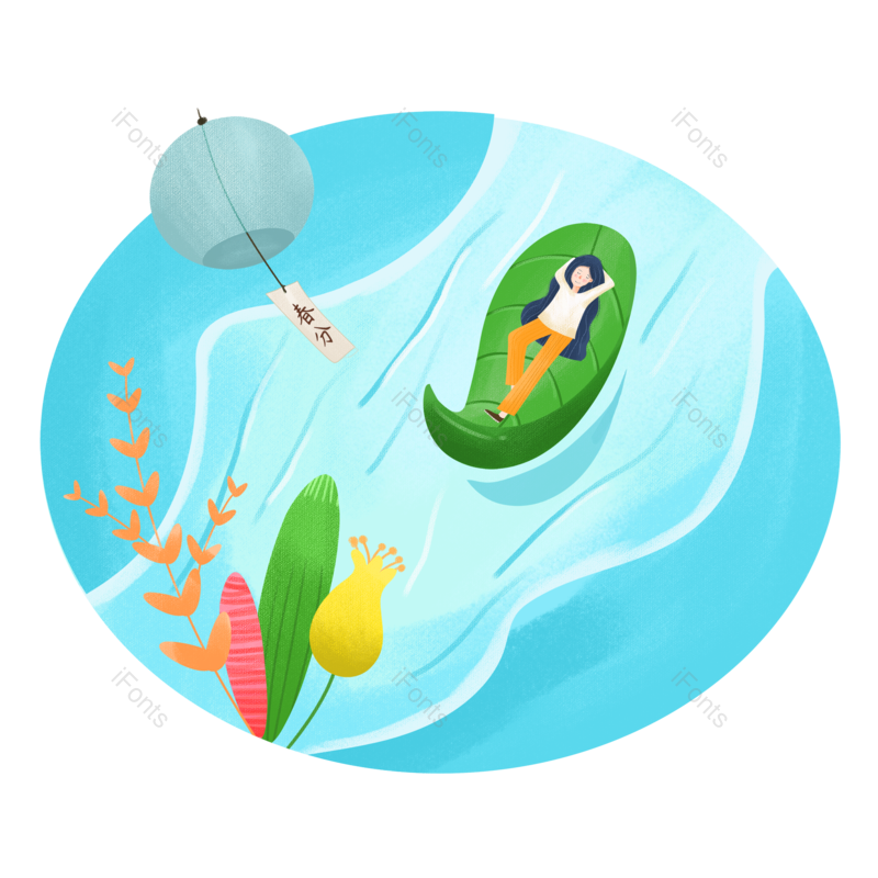 叶子图片,插画元素,人物PNG,植物免抠素材